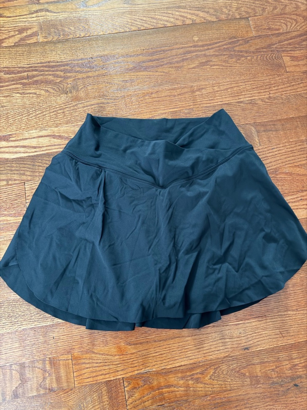 Women’s Black Athletic Skirt with Built-In Shorts